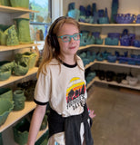 Founder's Day Unisex Cotton Ringer T-Shirt - Vintage Sunset Design