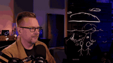 A layered hand-drawn scene moves in parallax as Brian gestures the stick figures forward